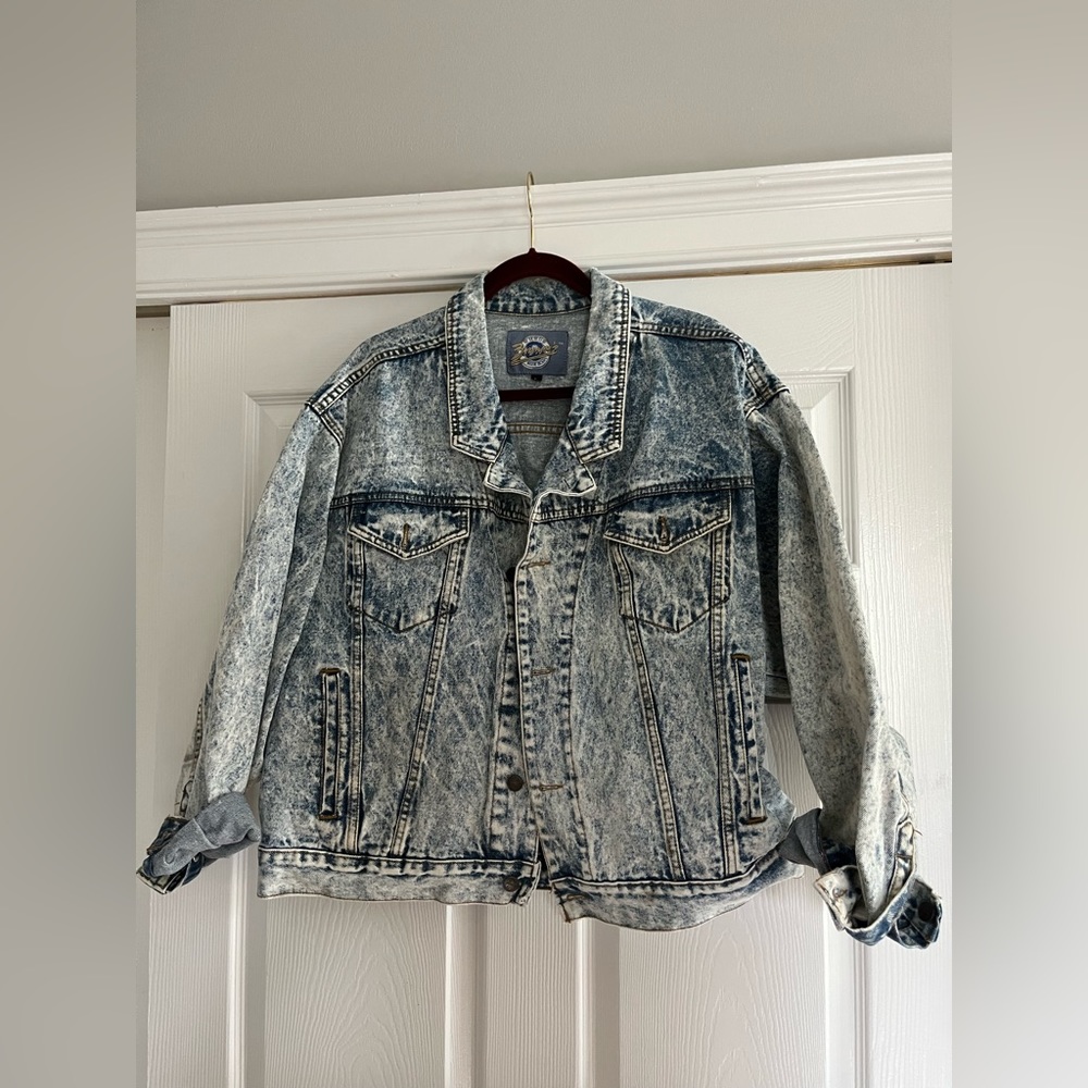 Orogo Browns Blue Jeans Denim Jacket Acid Wash